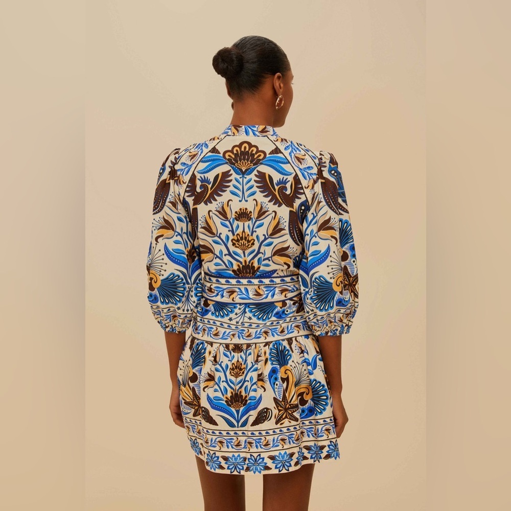 Farm Rio: Sand Nature Land Organic Cotton Mini Dress 2 - Picture 4 of 13
